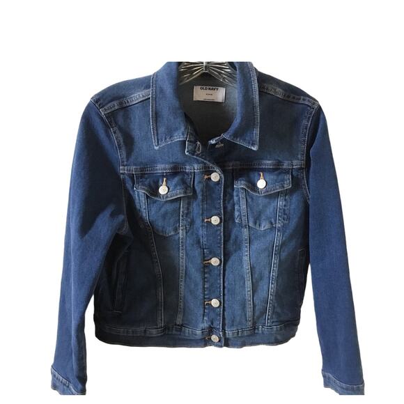 Old Navy Unisex Kid's Basic Jean Denim Jacket Blue Boy's Girl's Size XL 14-16 - Picture 1 of 7